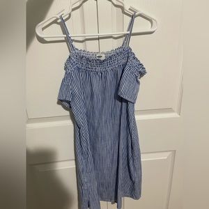 Off-The-Shoulder Striped Dress